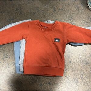3 Crewneck Sweatshirts for 6-12mo in amazing condition- Binky Bro
